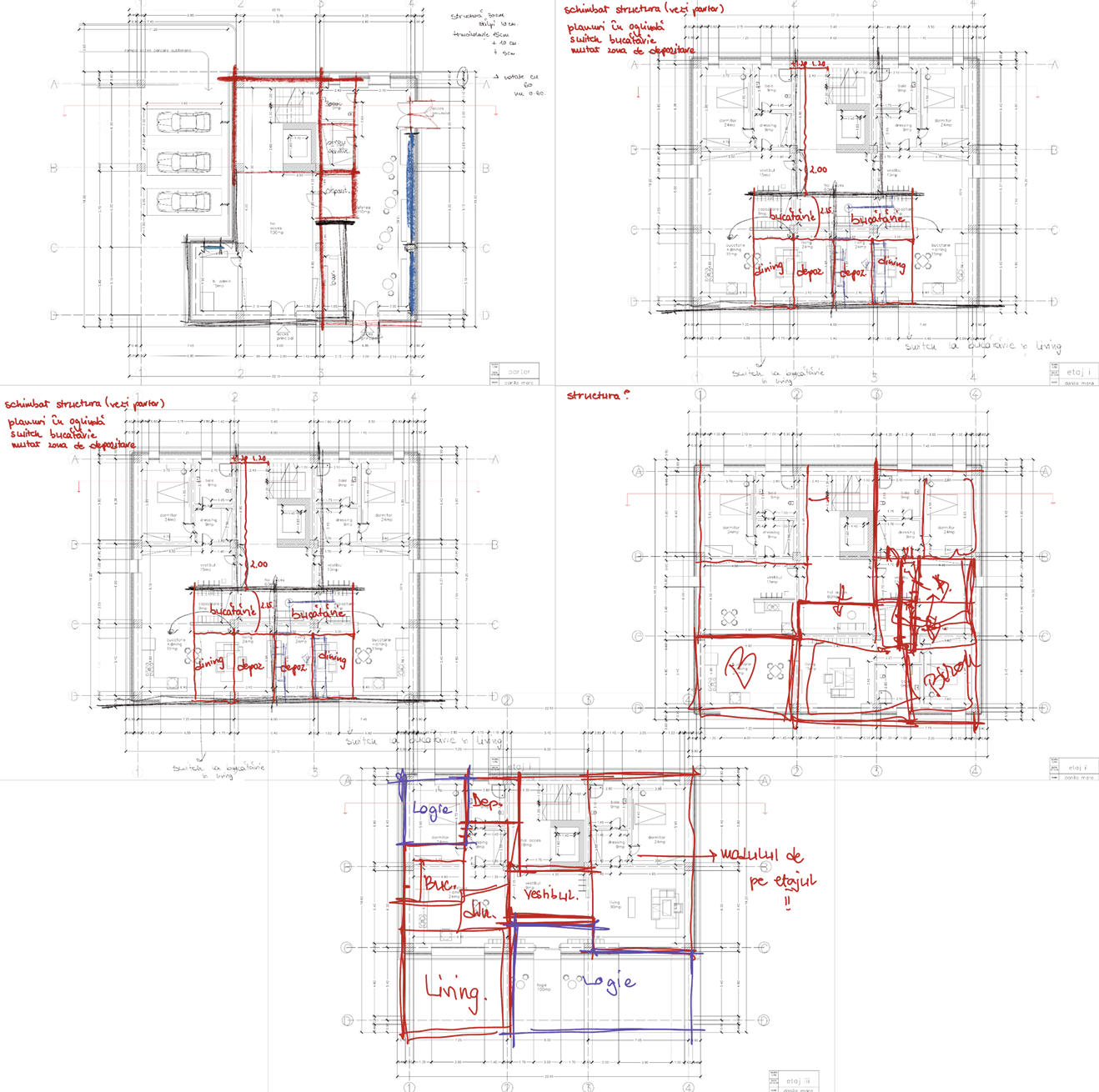 Annotated layout studies